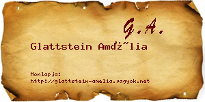 Glattstein Amélia névjegykártya